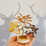 Handmade Amber Bonsai Tree | 135 Leaves - Image 3
