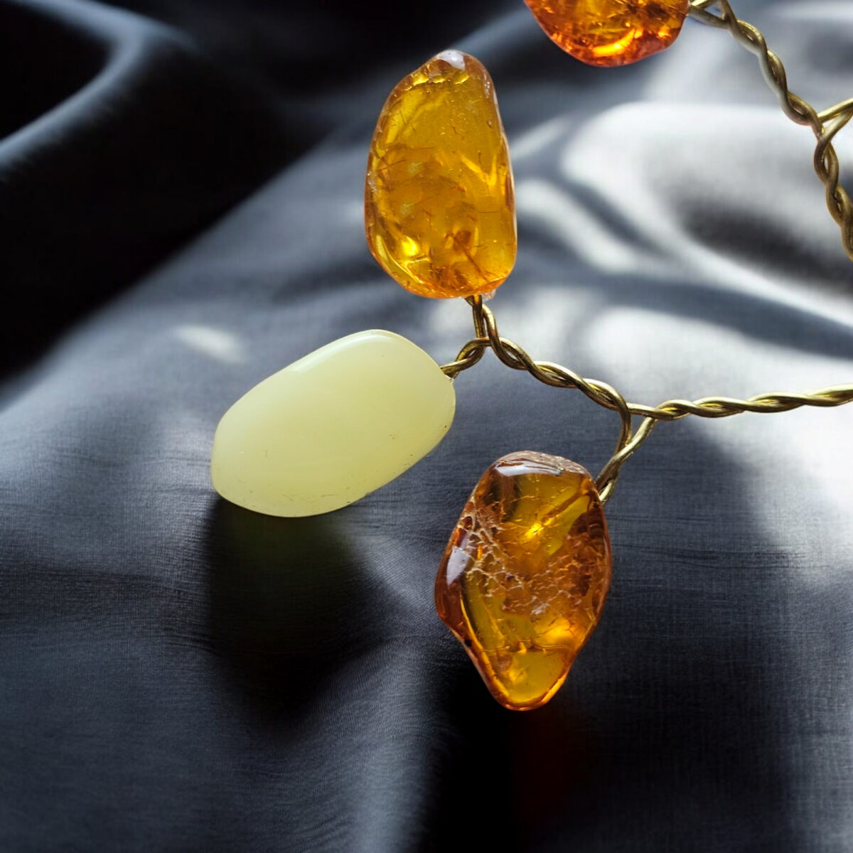 Handmade Bonsai Amber Tree | 81 Leaves - Image 5