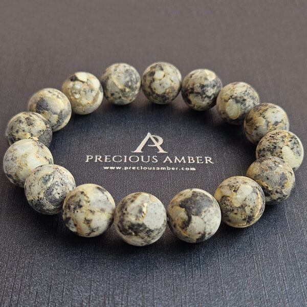 Natural-Baltic-Amber-Bracelet-Marble-Large-Chunky-Gemstone-Elastic-Jewelry-Unisex-Gift-for-Men-Women