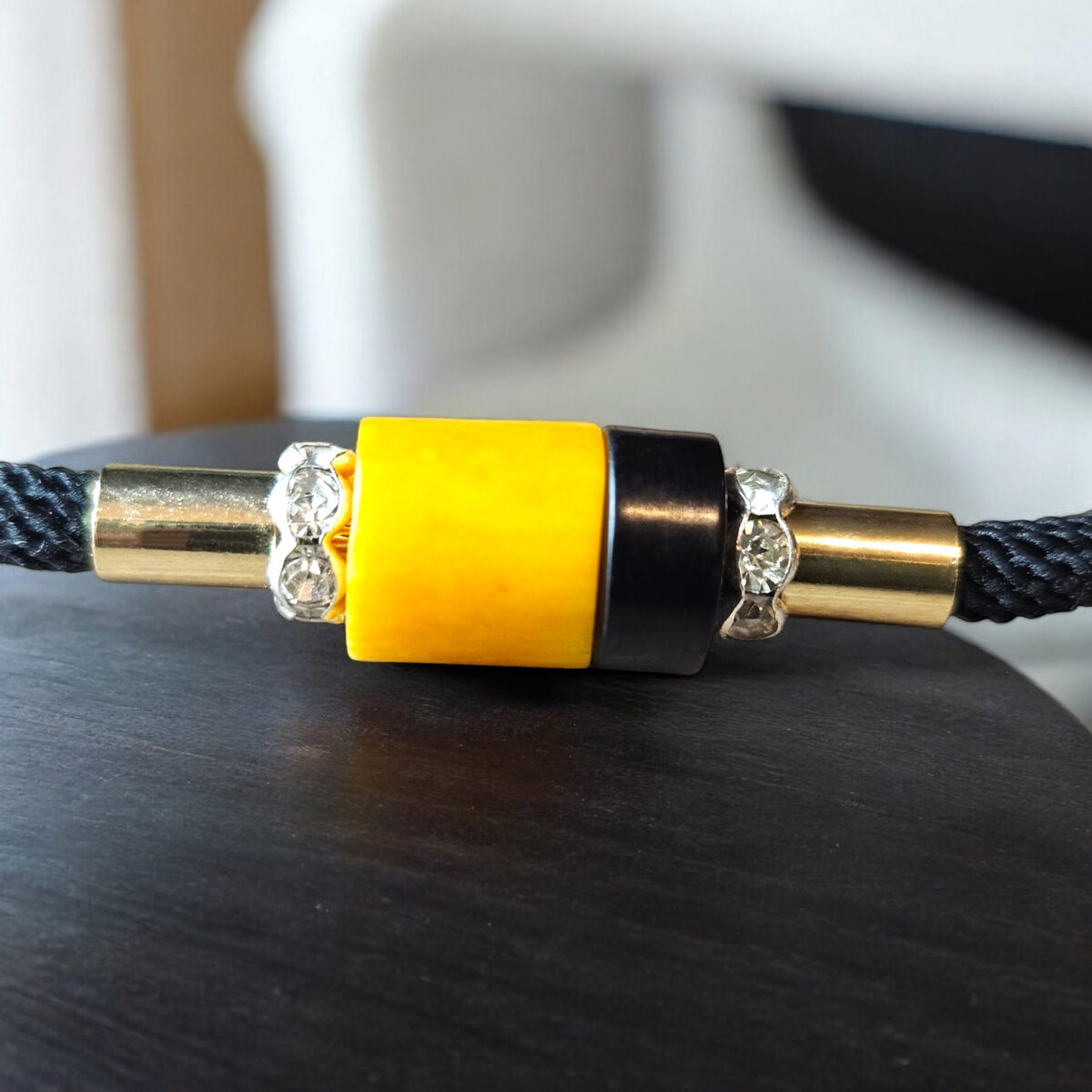 Adjustable Amber Tie Bracelet - Image 3