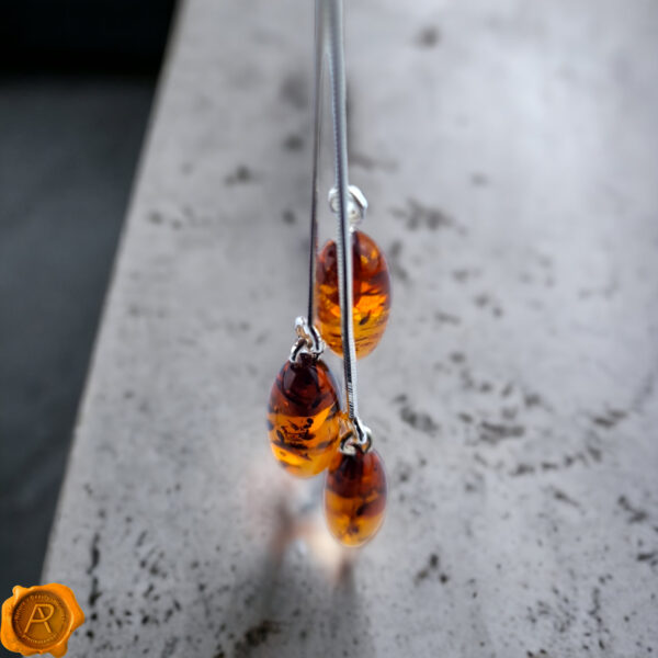 Dainty Gemstone Swing Earrings Drop Honey Baltic Amber Small Tear Drop Gift Women Crystal Silver Dangle Drop Earrings Large Long Earrings