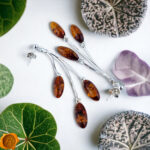 Honey Amber Swing Earrings - Image 4