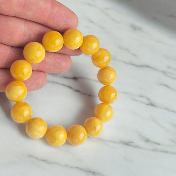 Large Butterscotch Natural Real Baltic Amber Round Large Ball Beads for Gemstone Bracelet Making Yellow Beeswax Vintage Amber Gift