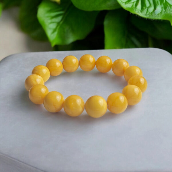 Large Butterscotch Natural Real Baltic Amber Round Large Ball Beads for Gemstone Bracelet Yellow Beeswax Vintage Amber Gift