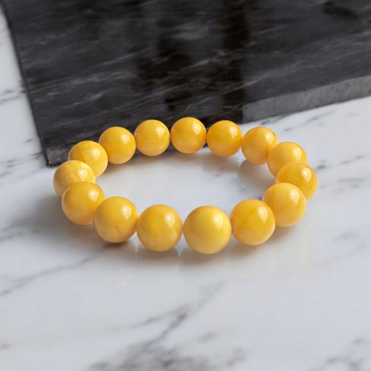 Large Butterscotch Natural Real Baltic Amber Round Large Ball Beads for Gemstone Bracelet Making Yellow Beeswax Vintage Amber Gift