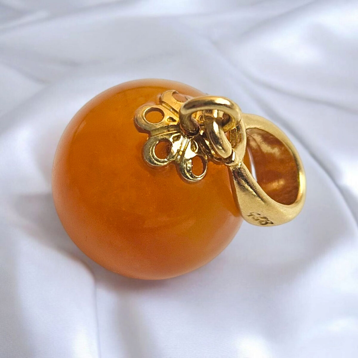 Vintage Natural Baltic Amber Gold Teardrop Small Pendant Necklace Gift Women, Tiny Antique Dainty Drop Charm Gemstone Gold Jewelry