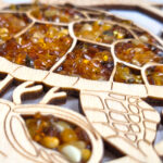 Sea Turtle Baltic Amber Suncatcher Window Meditation Gift Charm Crystal Dreamcatcher Amber Tortoise Art Wood Gemstone Ocean Lover Ornament