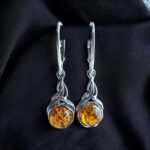 Honey Amber Drop Earrings