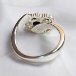 Adjustable Four Leaf Clover Green Amber Ring - Image 4