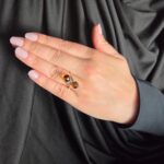 Adjustable Faceted Green Amber Wrap Ring - Image 2