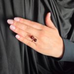 Adjustable Faceted Cherry Amber Wrap Ring - Image 2