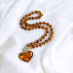 Amber Heart Pendant Necklace - Image 3