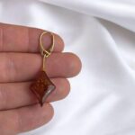 Amber Star Gold Earrings - Image 2