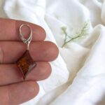 Amber Star Silver Earrings - Image 4