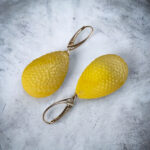 Celestial Lemon Amber Silver Earrings - Image 4