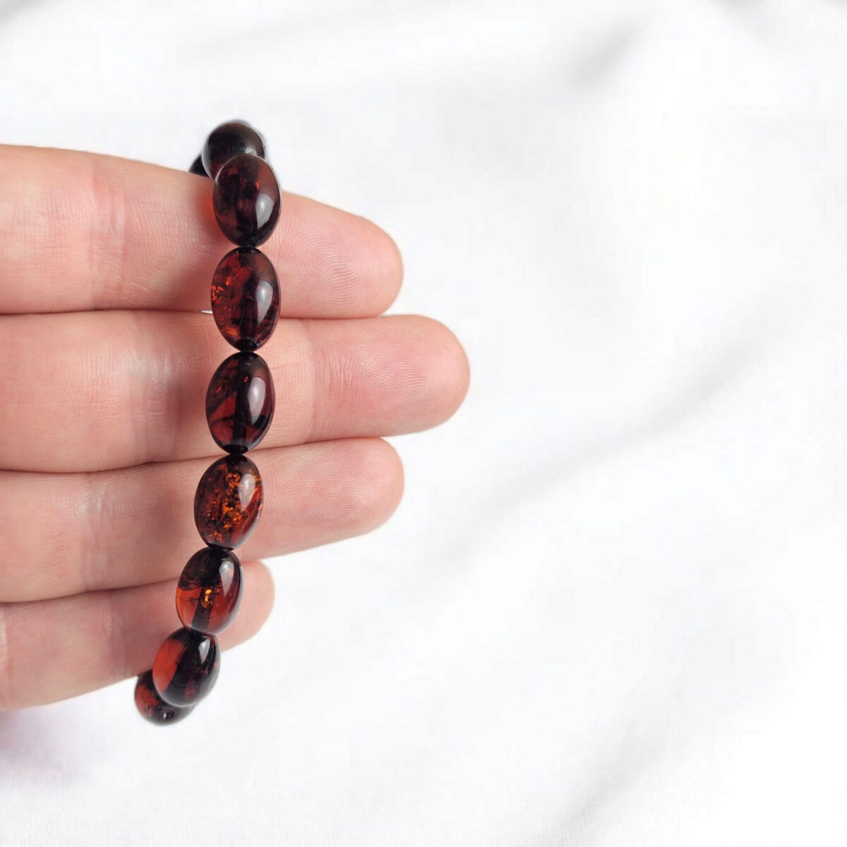 Cherry Amber Olive Elastic Bracelet - Image 3