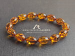 Honey Amber Olive Elastic Bracelet - Image 4