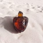 Carved Amber Turtle Figurine - Image 3