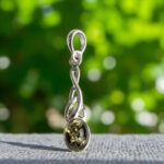 Celtic Green Amber Pendant - Image 3