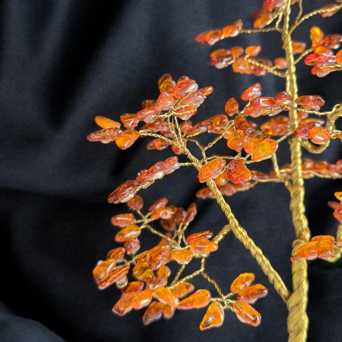 LARGE Baltic Amber Pine Tree of Life Luck Happiness Handmade Amber Bonsai Gift, Gemstone Chakra Crystal Bonsai Money Tree Nature Lover Gifts