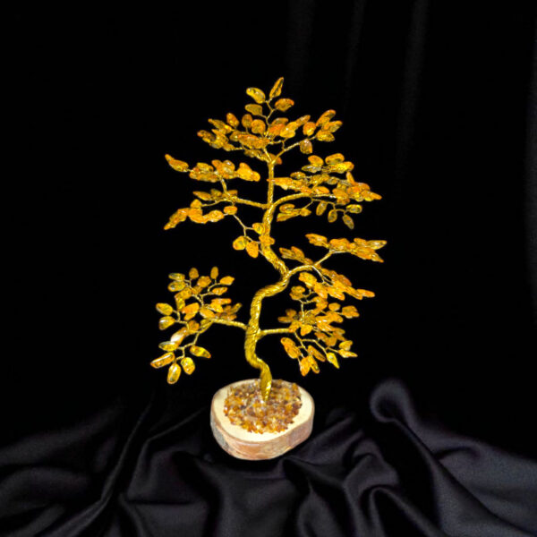 Large Baltic Amber Gemstone Crystal Oak Tree of Life Luck Happiness Handmade Amber Tree Nature Lover Gift, Chakra Bonsai Money Trees