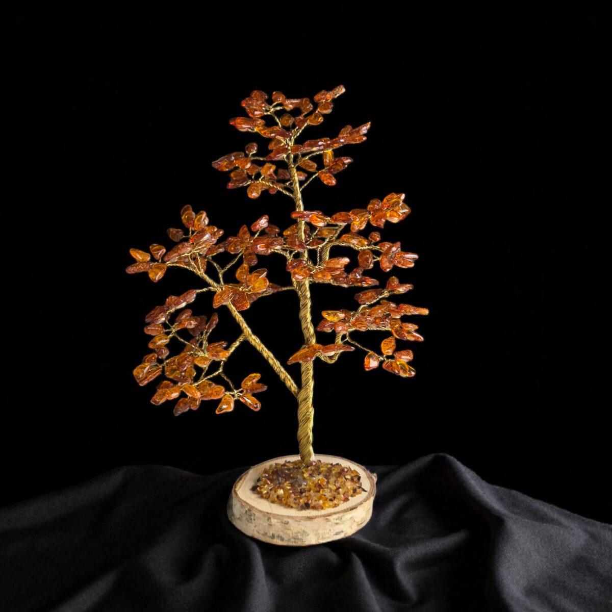 Large-Hamdmade-Baltic-Amber-Pine-Tree-Bonsai-Chakra-Healing-Gemstone-Crystal-Trees-Nature-Lover-Gift-of-Happiness LARGE Baltic Amber Pine Tree of Life Luck Happiness Handmade Amber Bonsai Gift, Gemstone Chakra Crystal Bonsai Money Tree Nature Lover Gifts