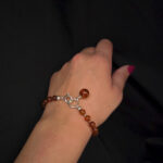 Minimalist Honey Amber Sphere Bracelet - Image 2
