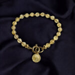 Minimalist Natural Lemon Baltic Amber Gemstone Gold Charm Bracelet for Women, Dainty Amber Jewellery Gift for Her Wife, Daughter Mother