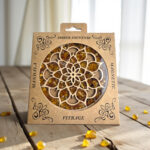 Flower Baltic Amber Suncatcher Window Ornament Charm Crystal Dreamcatcher Amber Art Wood Gemstone Christmas Tree Decor Meditation Gifts