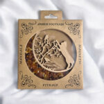 Magnetic Amber Cat & Bird Ornament - Image 3