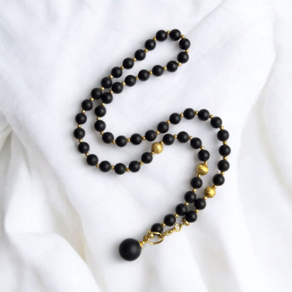 black cherry matte baltic amber small round beads gold jewelry set bracelet necklace for women