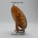 Large Amber Owl On The Moon Ornament + Stand - Image 2