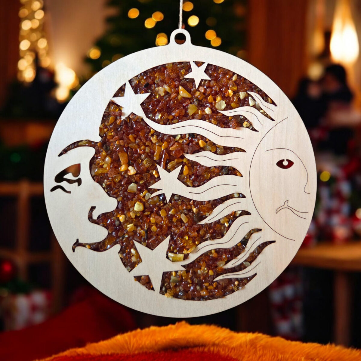 Large Celestial Amber Ornament + Stand - Image 2