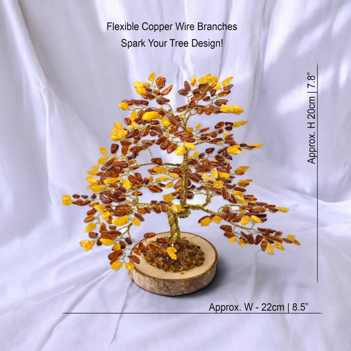 LARGE Handmade Baltic Amber Bonsai Tree Gift, Tree of Life Luck Happiness Crystal Gemstone Chakra Money Meditation Gifts