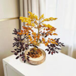 LARGE Handmade Baltic Amber Bonsai Tree Gift, Tree of Life Luck Happiness Crystal Gemstone Chakra Money Meditation Gifts