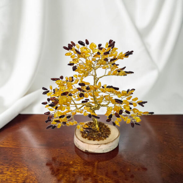 LARGE Handmade Baltic Amber Bonsai Tree Gift, Tree of Life Luck Happiness Crystal Gemstone Chakra Money Meditation Gifts