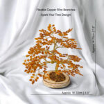 LARGE Handmade Honey Baltic Amber Bonsai Tree Gift, Tree of Life Luck Happiness Crystal Gemstone Chakra Money Meditation Gifts