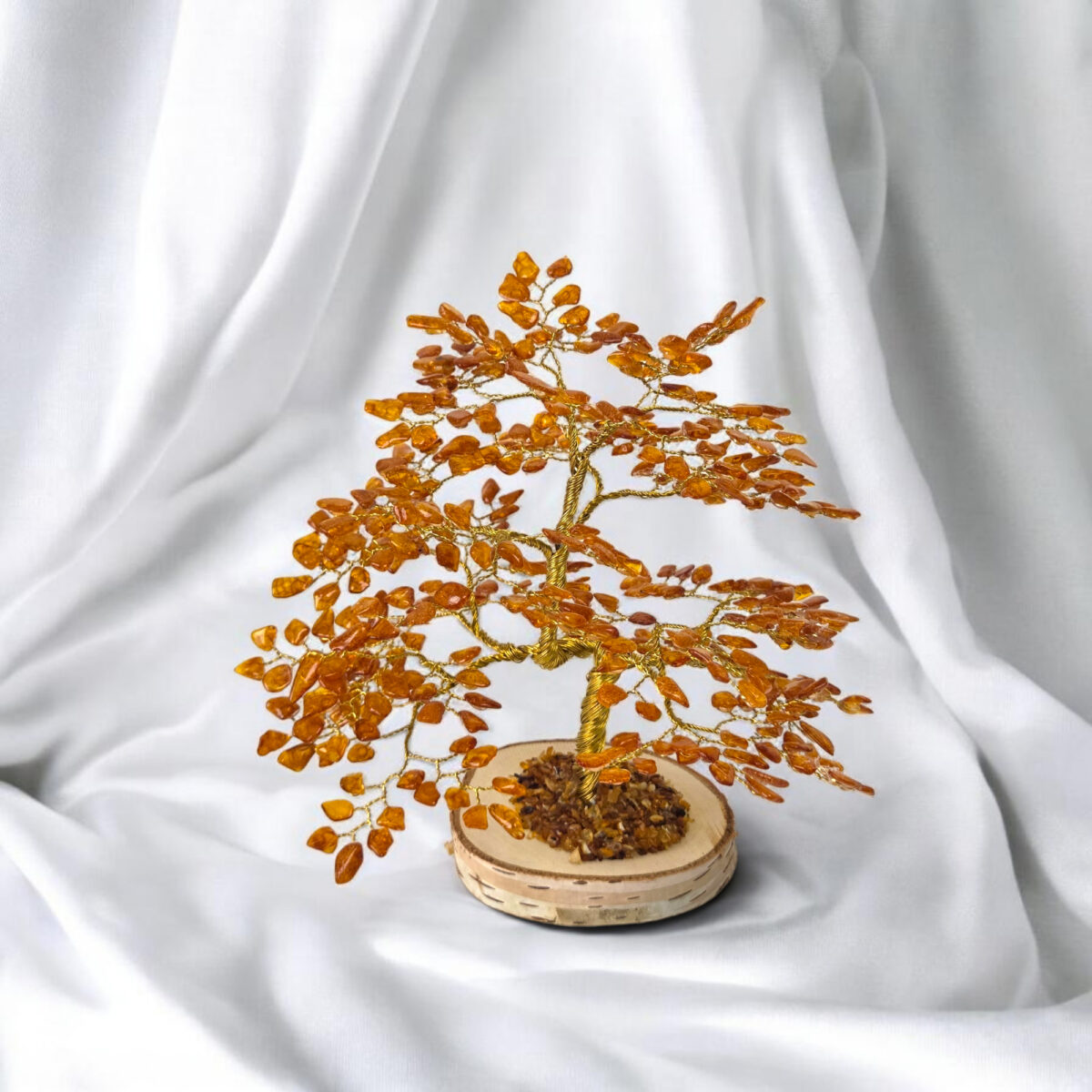 Large Amber Bonsai Tree "Honey" | 420 Leaves - Image 2