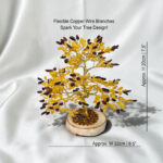 Large Amber Bonsai Tree "Champagne" | 420 Leaves - Image 3