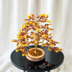 LARGE Handmade Baltic Amber Bonsai Tree Gift, Tree of Life Luck Happiness Crystal Gemstone Chakra Money Meditation Gifts