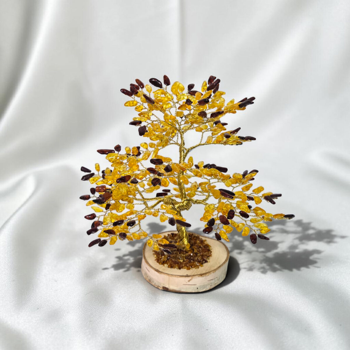 Large Amber Bonsai Tree "Champagne" | 420 Leaves - Image 2