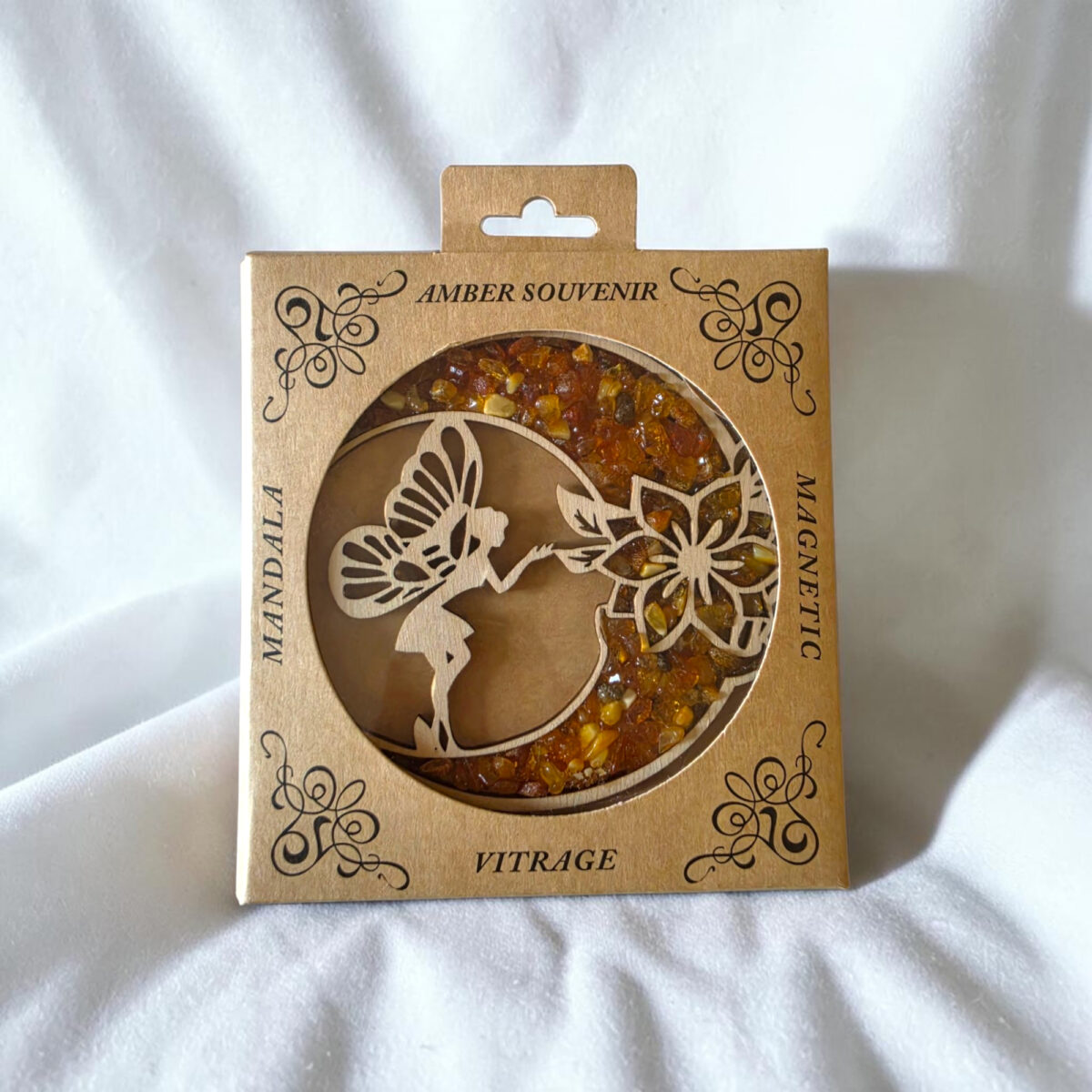Christmas Tree Decor Ornament Baltic Amber Fairy Suncatcher Window Tinkerbell Charm Crystal Dreamcatcher Gift Amber Art Wood Gemstone
