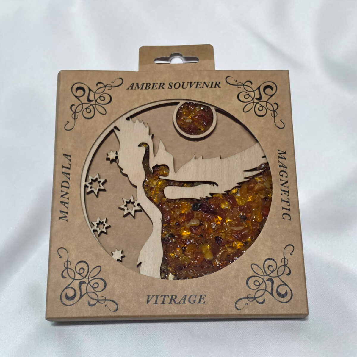 Magnetic Amber Ornament "Rising Phoenix Woman" - Image 3